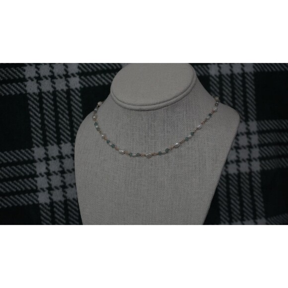 Freshwater Pearl Blue Charm Necklace - Picture 4 of 8
